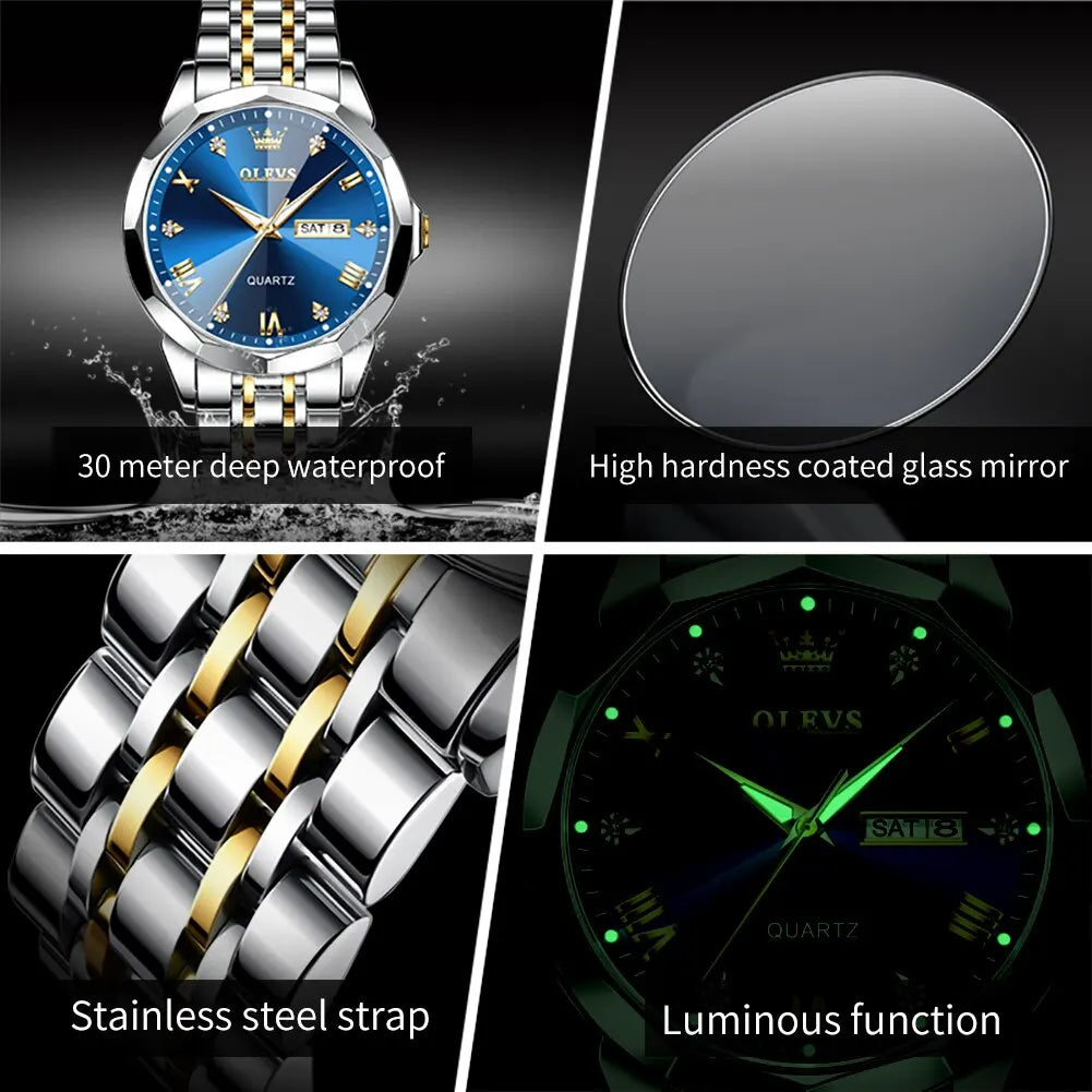 OLEVS® Reloj Cuarzo de Lujo