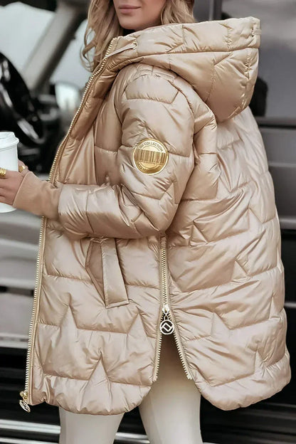 Elisa - Abrigo elegante de invierno con capucha y forro.